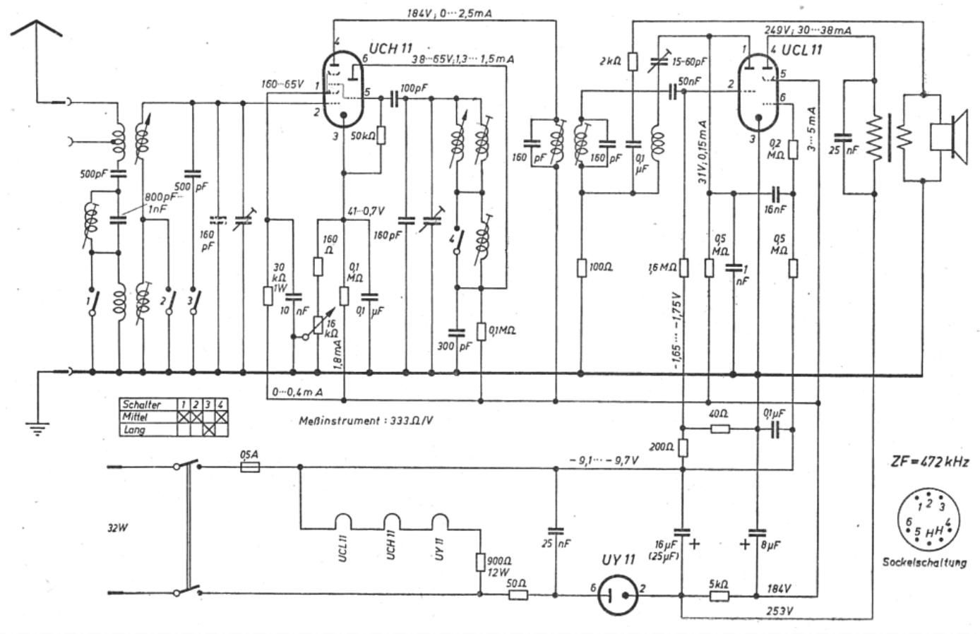 Telefunken 8H 43 GW Schematic