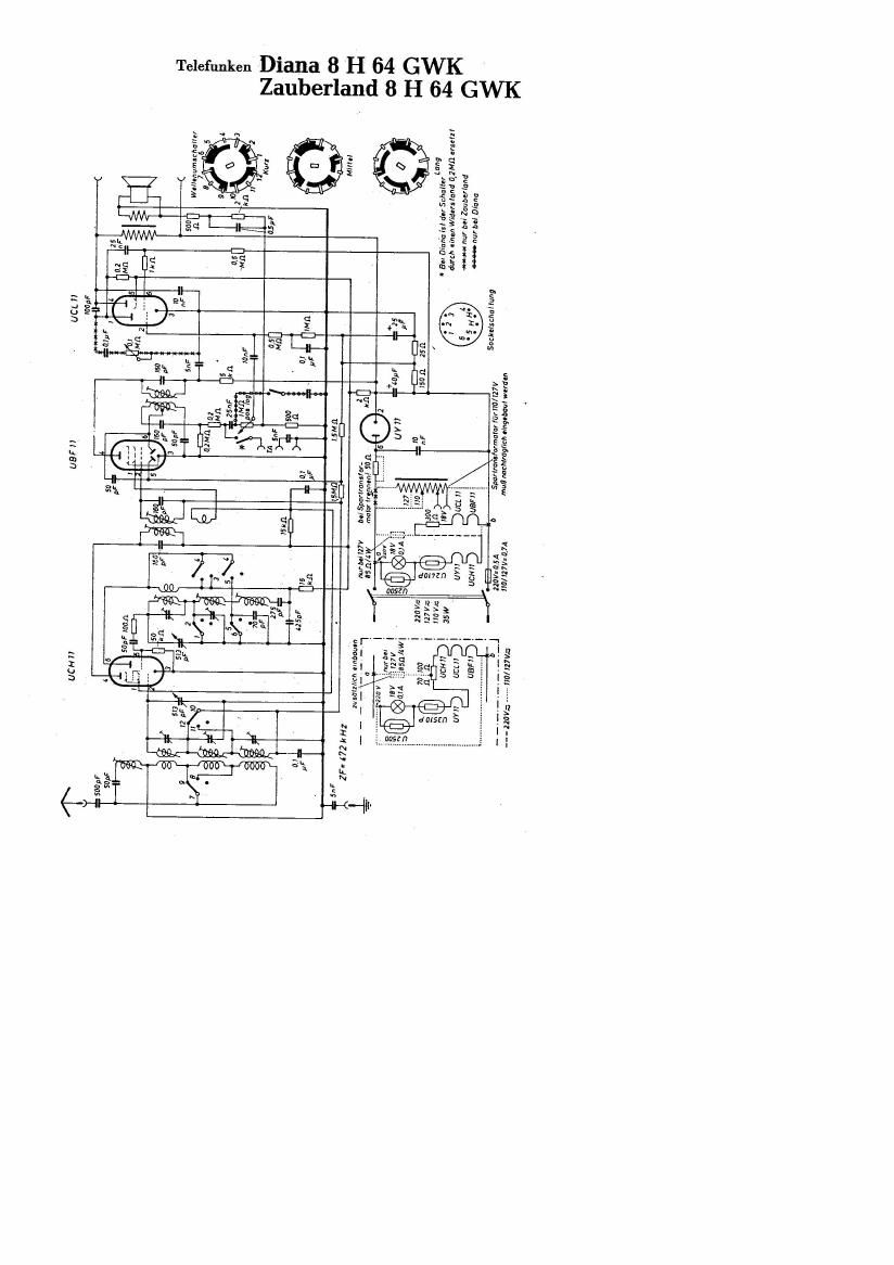 Telefunken 8H 64 GWK Schematic