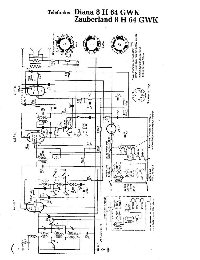 Telefunken 8H 64 GWK Schematic 2