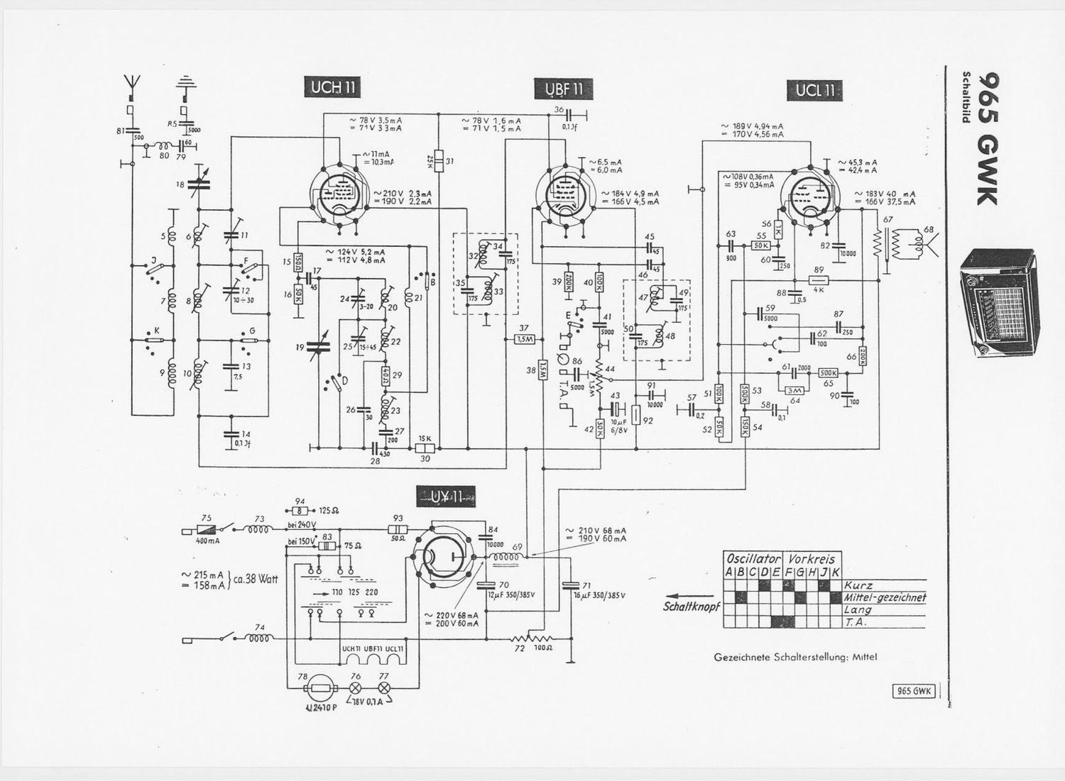 Telefunken 965 GWK Schematic