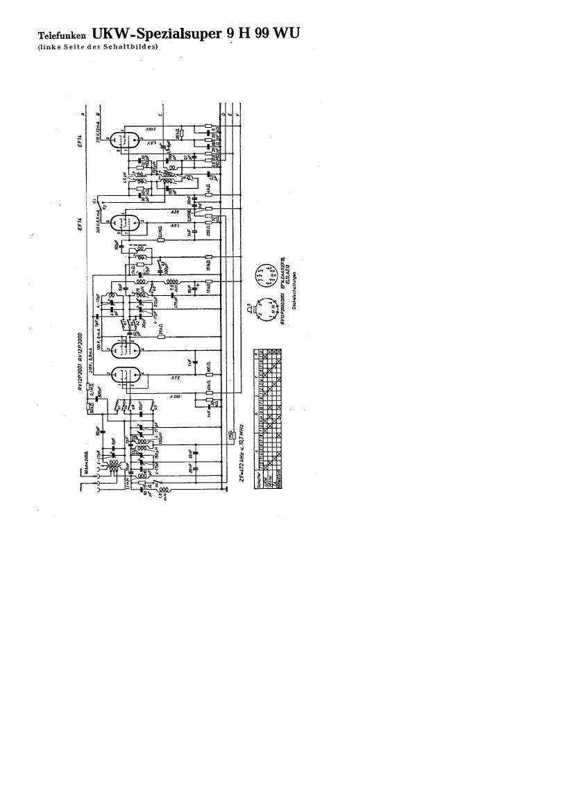 Telefunken 9H 99 WU Schematic