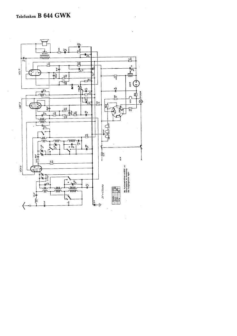 Telefunken B644 GWK Schematic