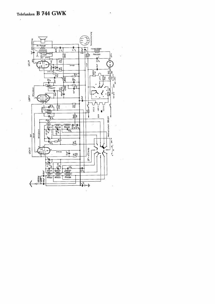 Telefunken B744 GWK Schematic