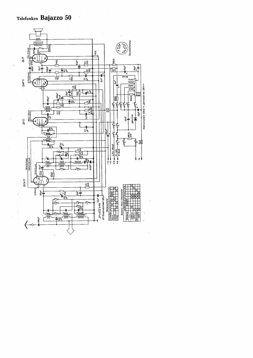 Telefunken Bajazzo 50 Schematic