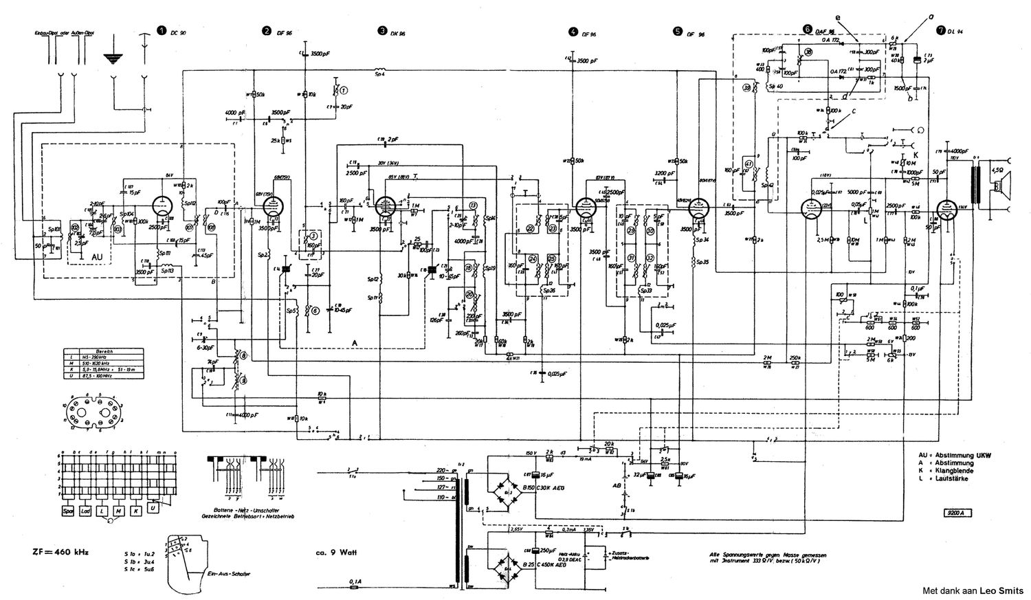 Telefunken Bajazzo 55 Schematic