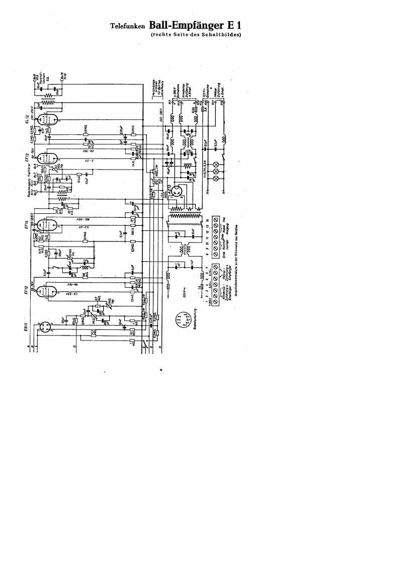 Telefunken Ball E1 Schematic