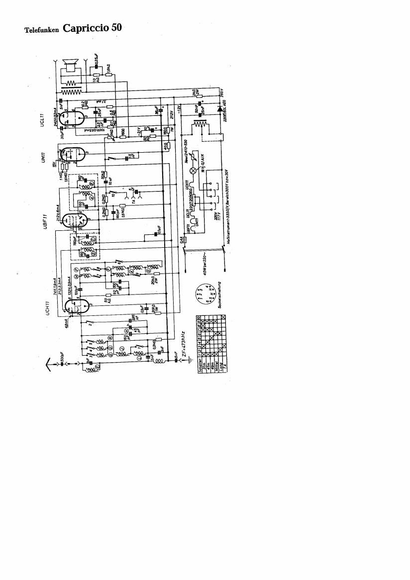 Telefunken Capriccio 50 Schematic