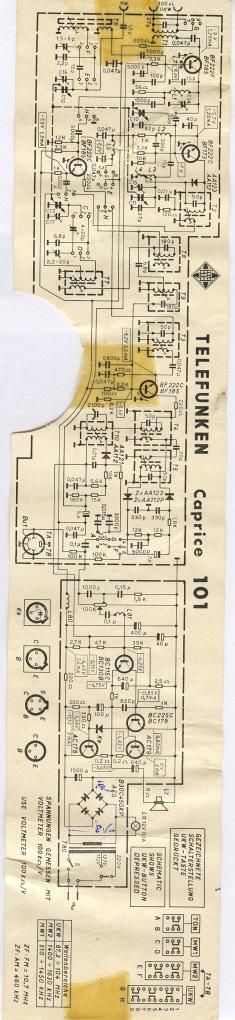 Telefunken Caprice 101 Schematic