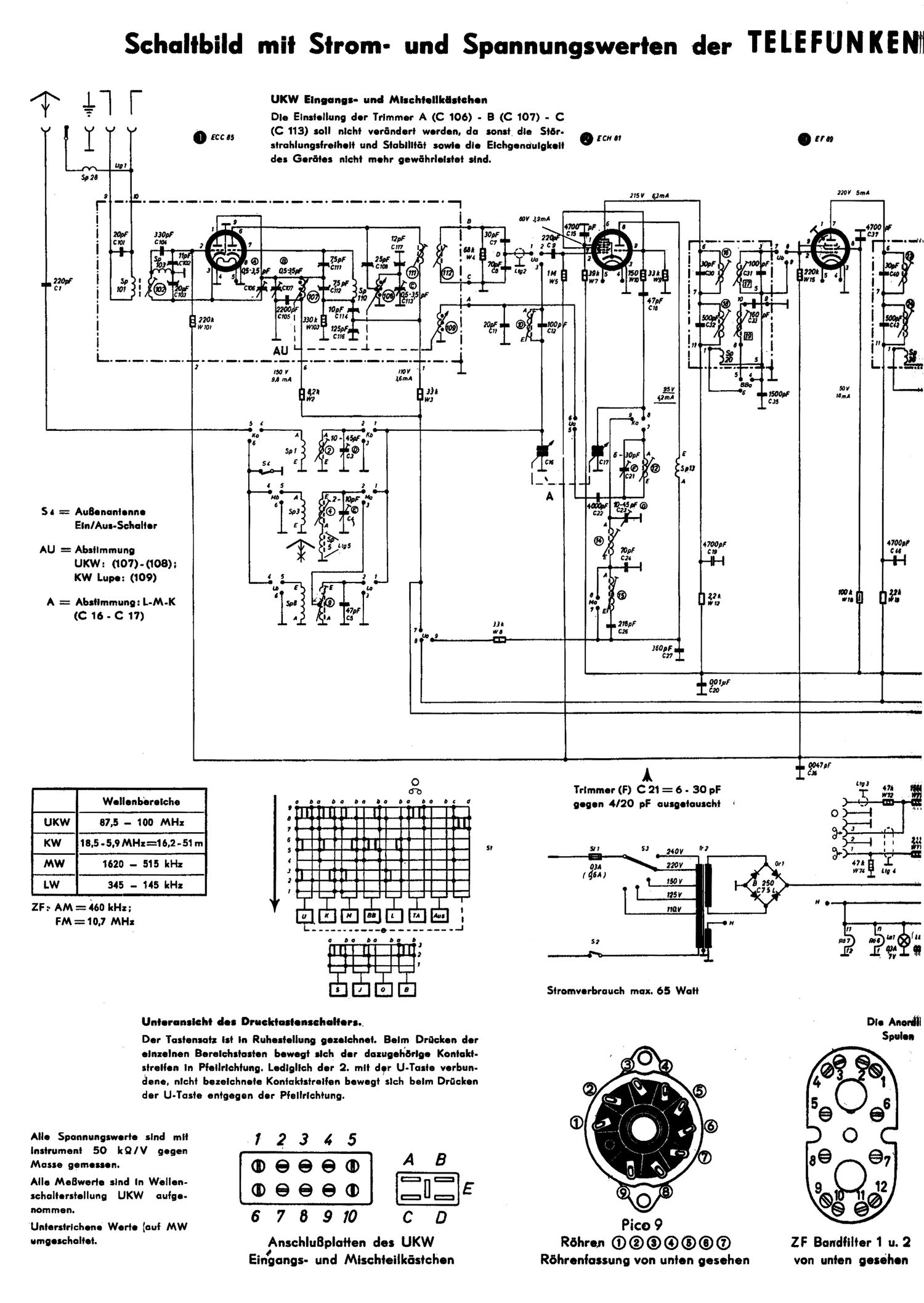 Telefunken Concertino 7 Part 1 Schematic