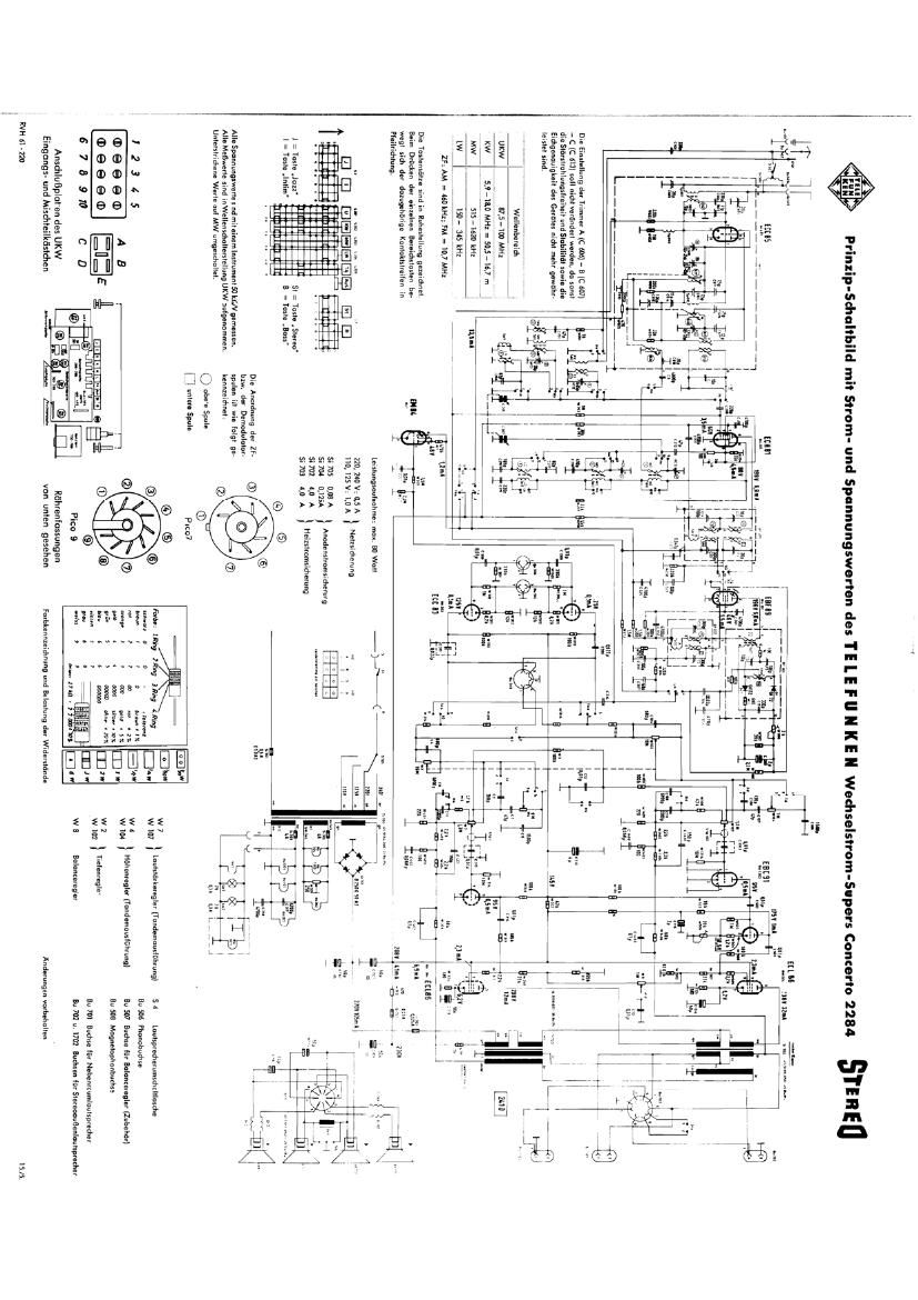 Telefunken Concerto 2284 Schematic