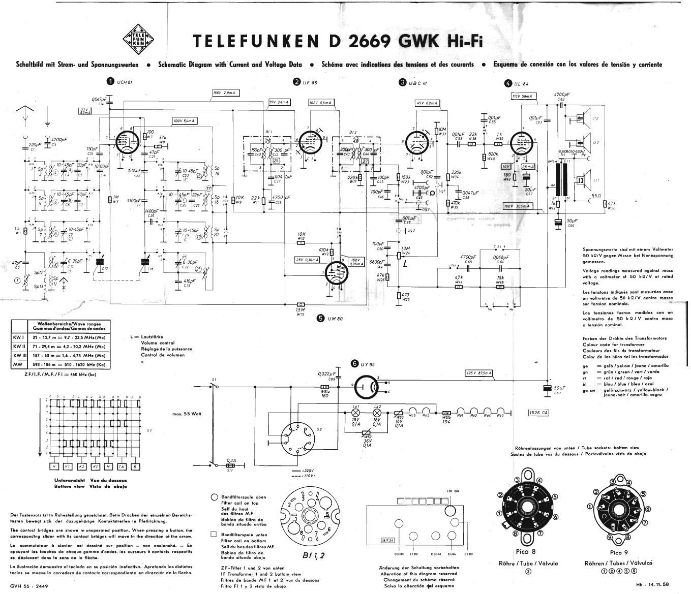 Telefunken D2669 GWK Schematic
