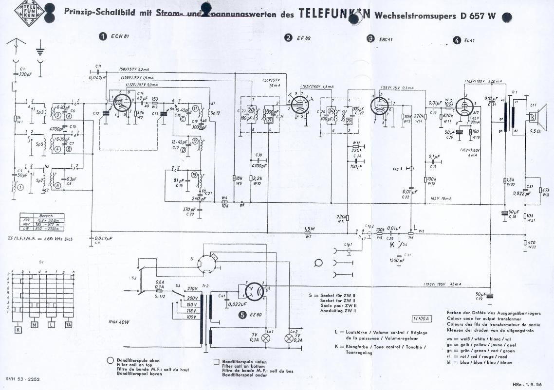 Telefunken D657 W Schematic