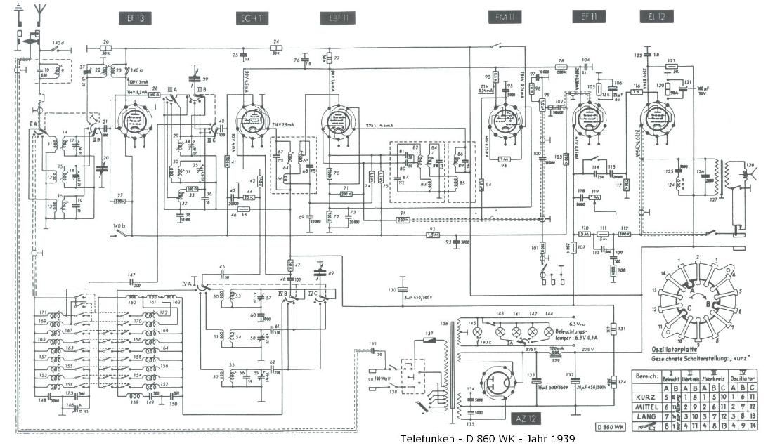 Telefunken D860 WK Schematic