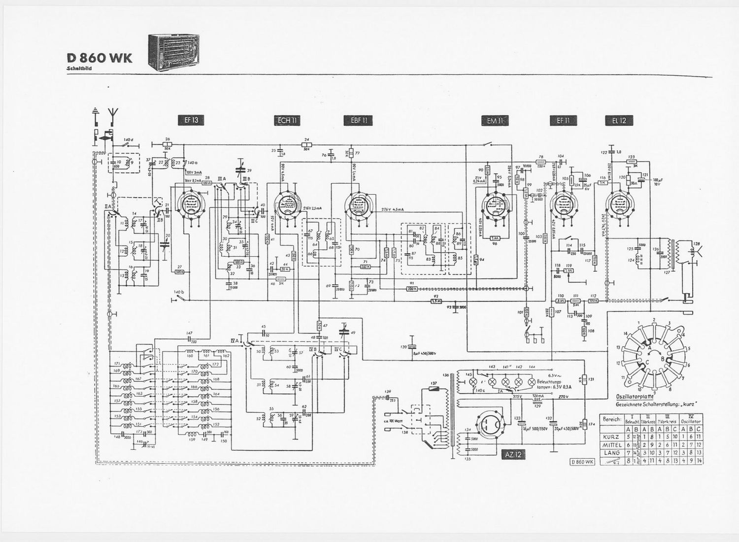 Telefunken D860 WK Schematic 2