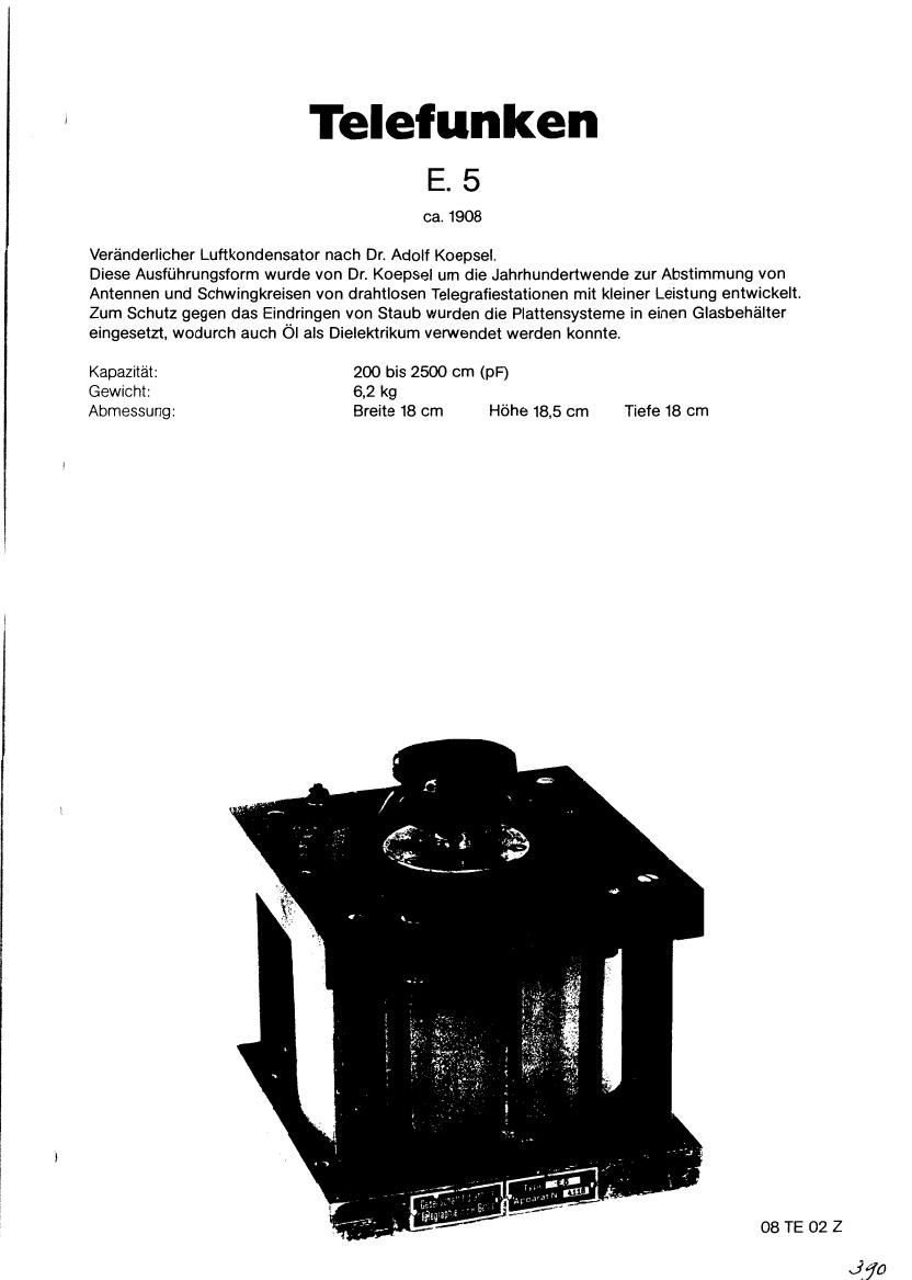 Telefunken E5 Schematic