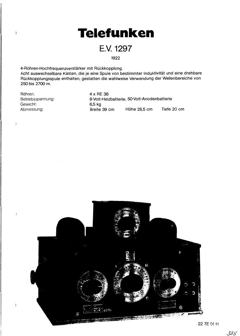 Telefunken EV 1297 Schematic