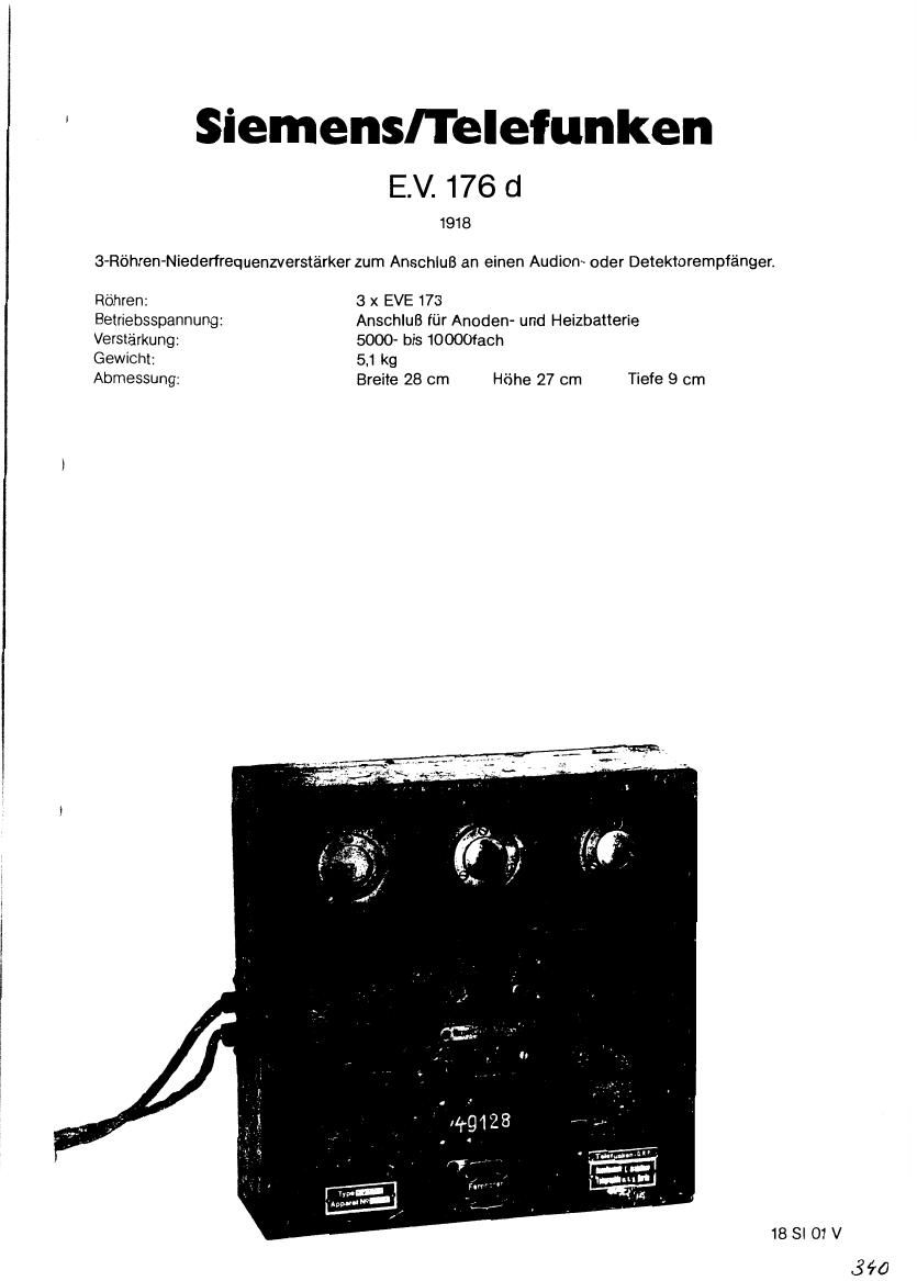 Telefunken EV 176D Schematic