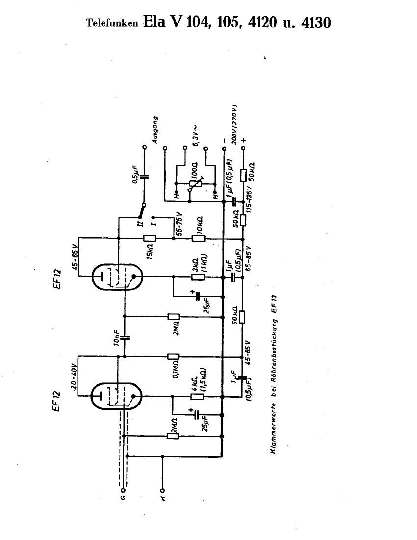 Telefunken Ela 4120U Schematic