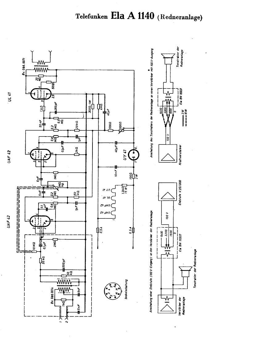 Telefunken Ela A1140 Schematic