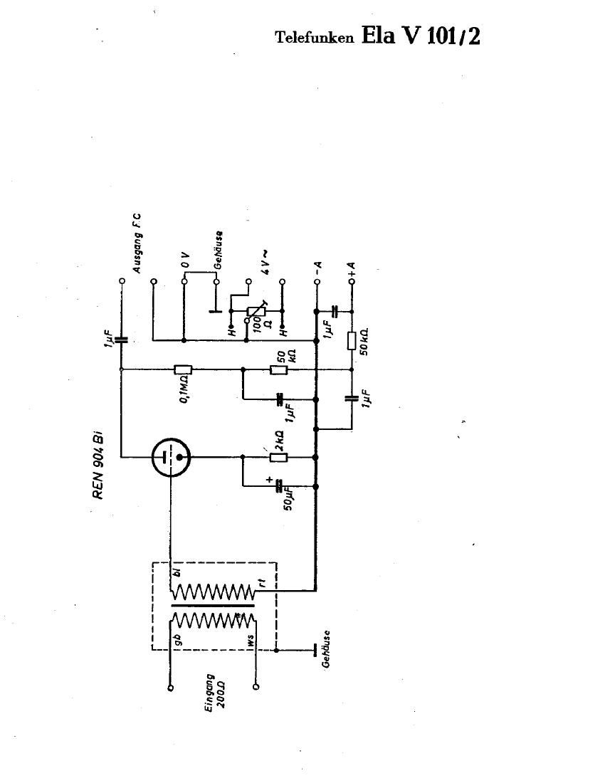 Telefunken Ela V101 2 Schematic