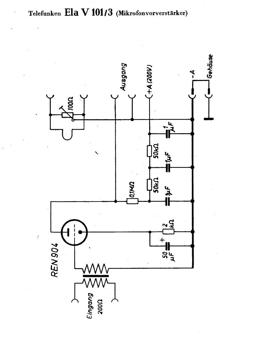 Telefunken Ela V101 3 Schematic