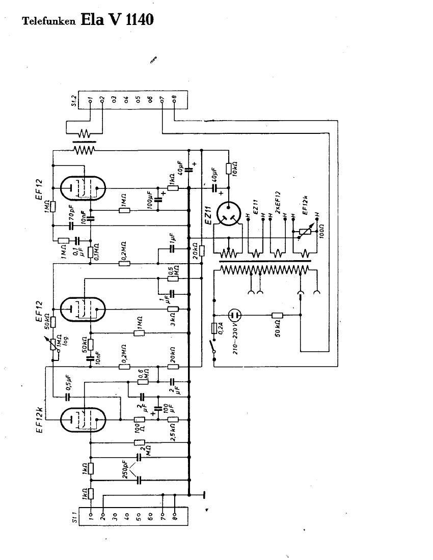 Telefunken Ela V1140 Schematic