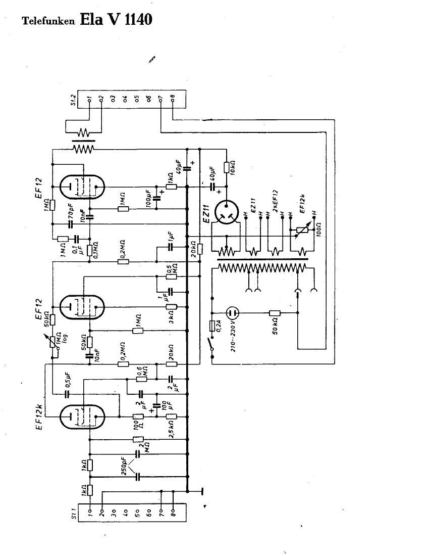 Telefunken Ela V1140 Schematic