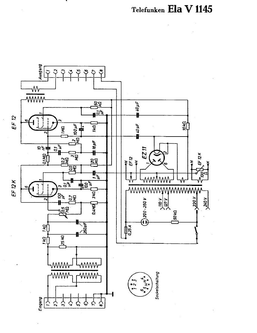 Telefunken Ela V1145 Schematic