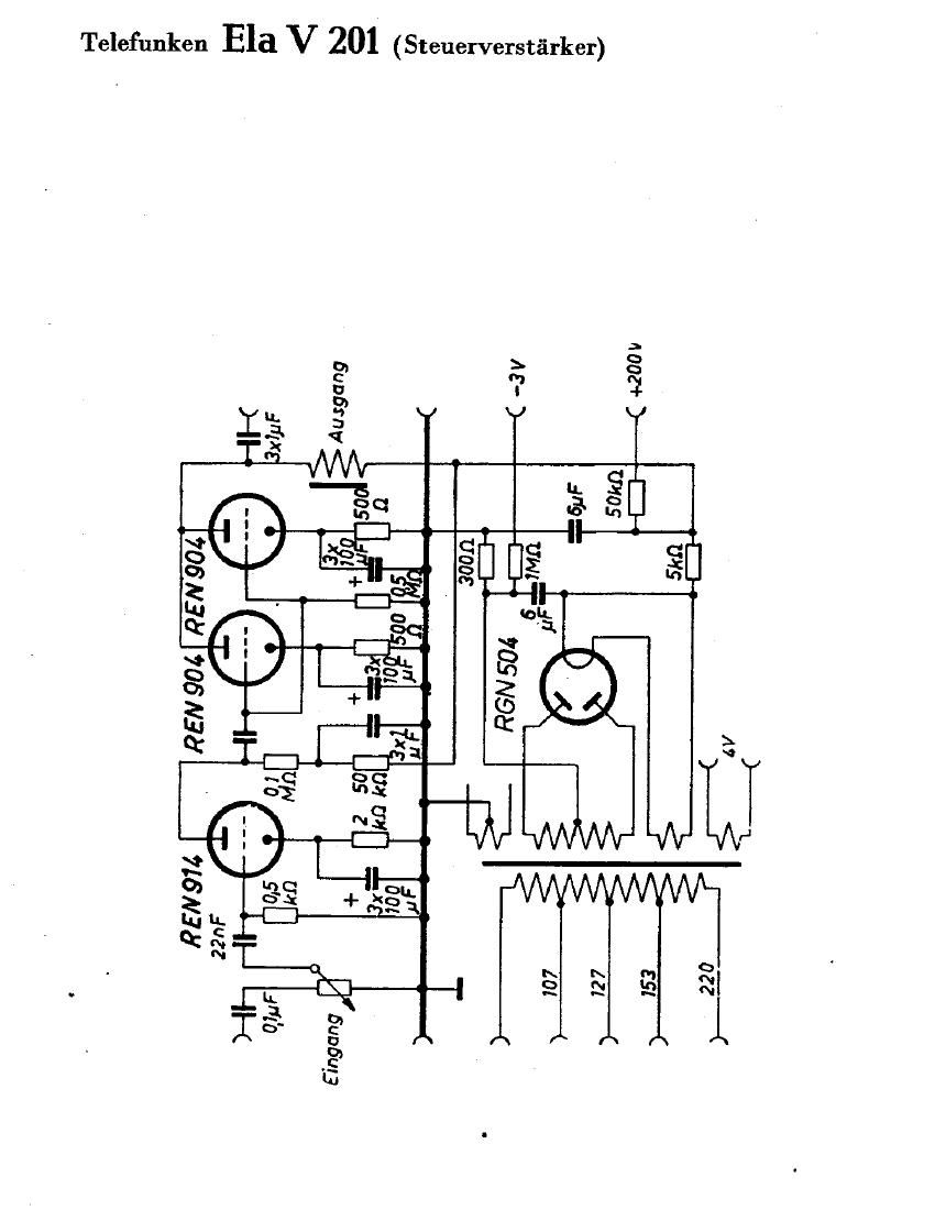 Telefunken Ela V201 Schematic