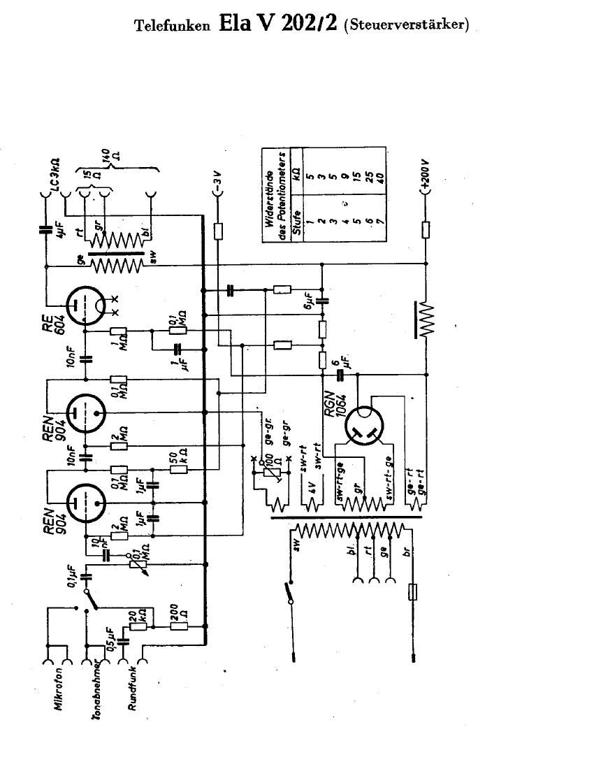 Telefunken Ela V202 2 Schematic