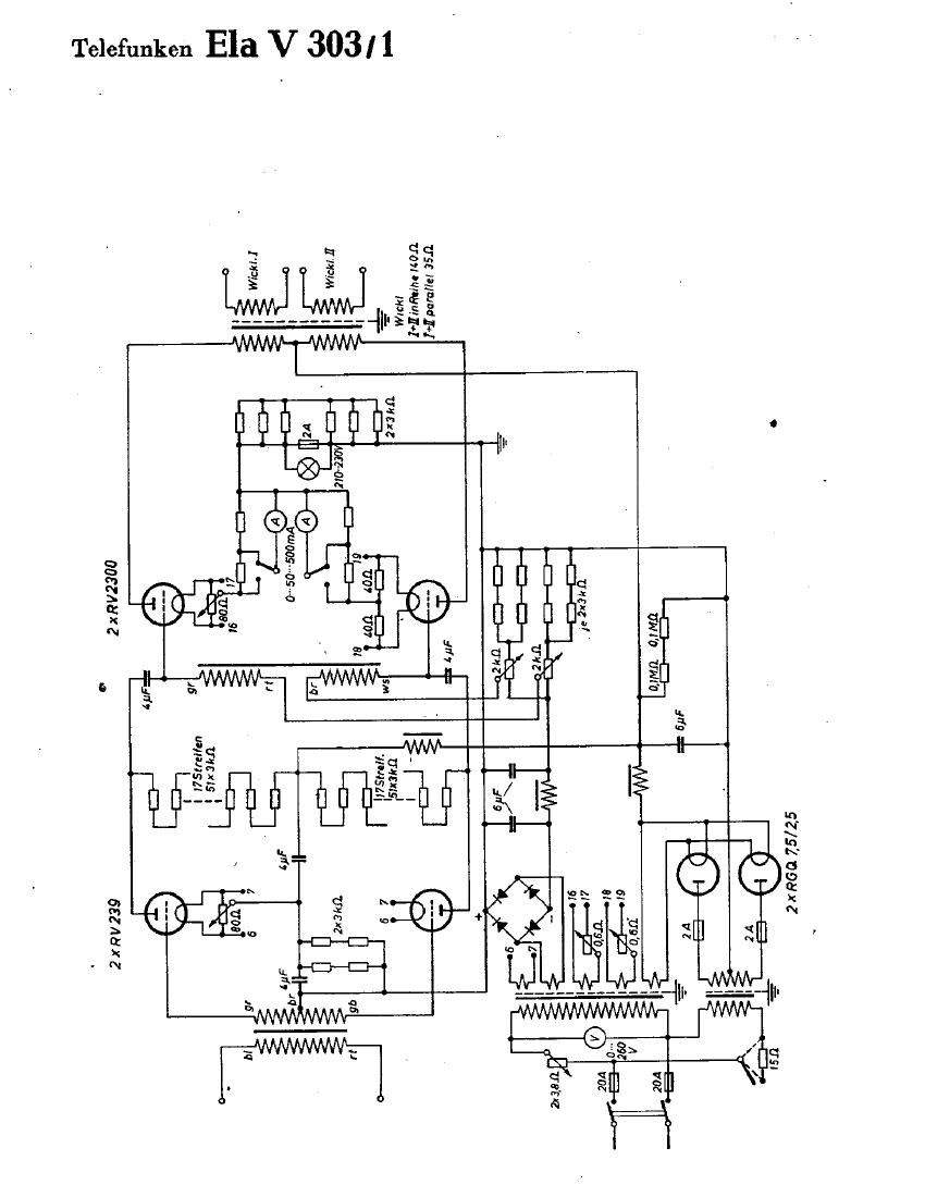 Telefunken Ela V303 1 Schematic