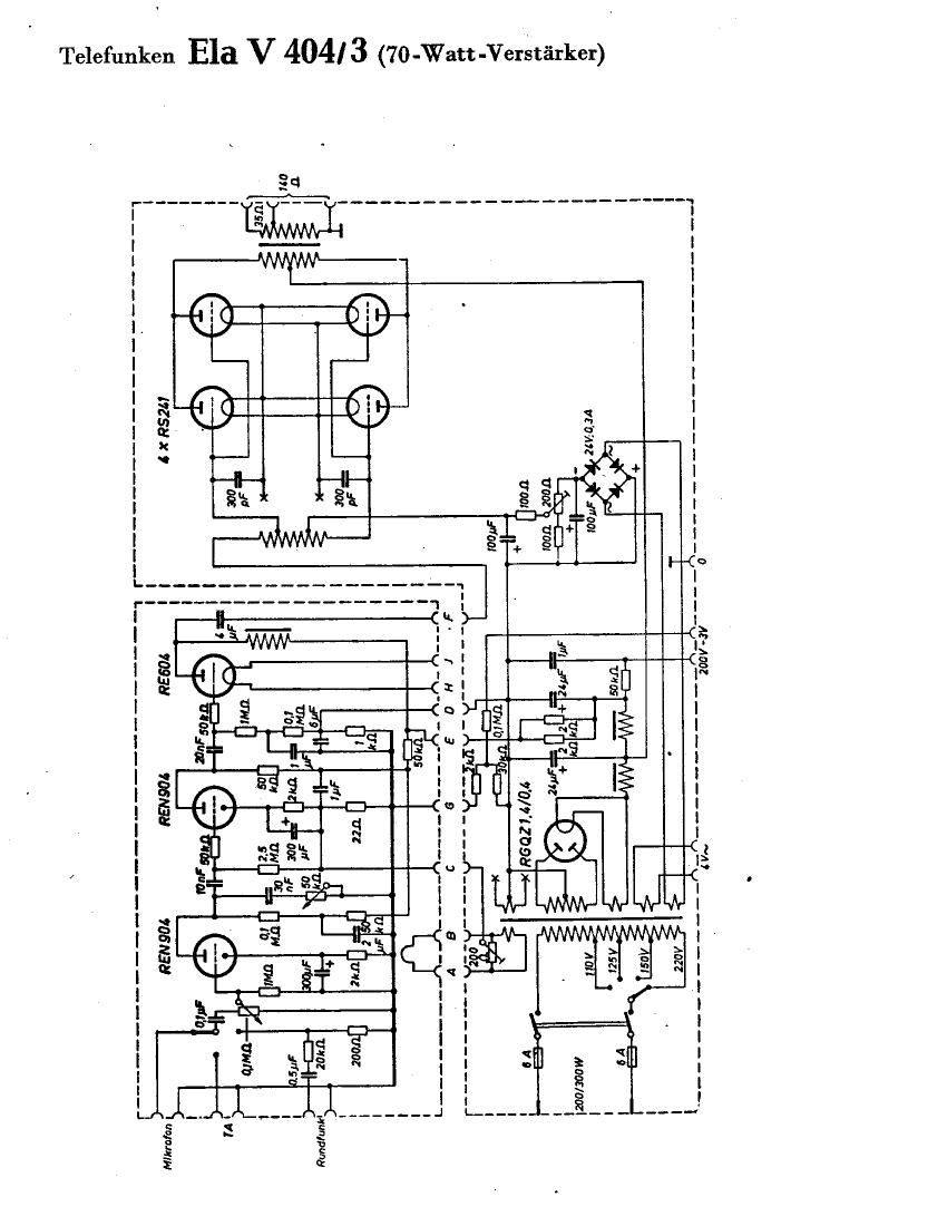 Telefunken Ela V404 3 Schematic