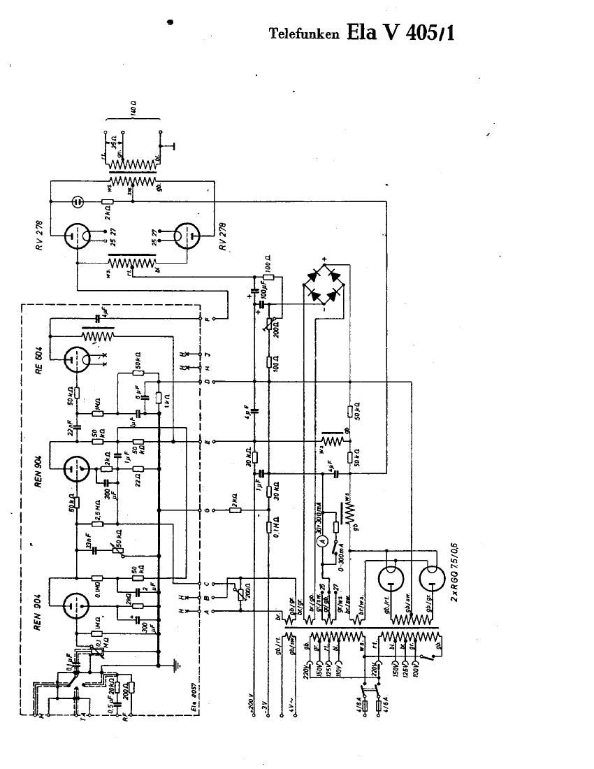 Telefunken Ela V405 1 Schematic