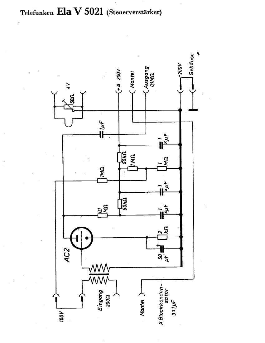 Telefunken Ela V5021 Schematic