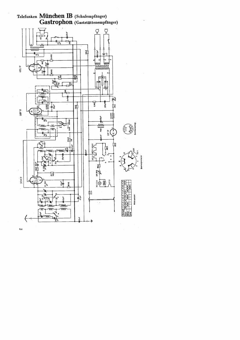 Telefunken Gastrophon Munchen Schematic