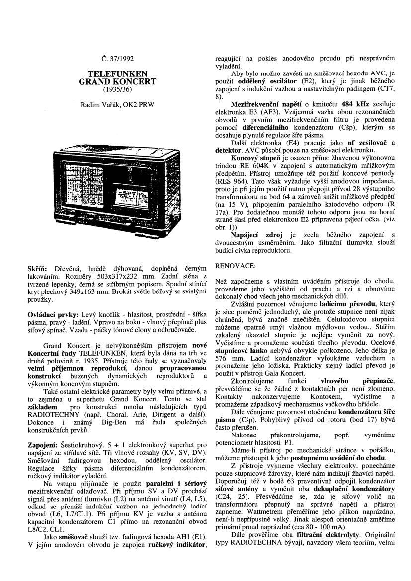 Telefunken Grand Koncert Schematic