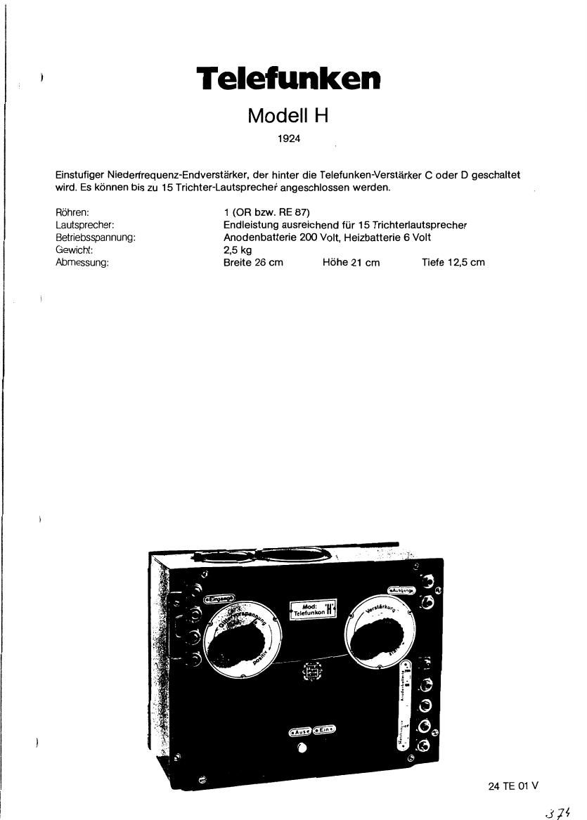 Telefunken H Schematic