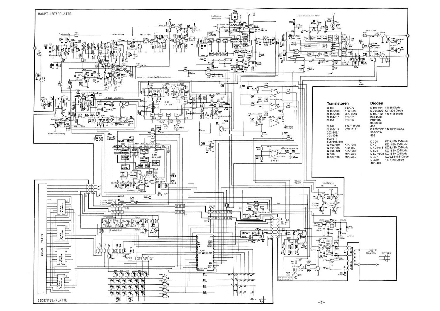 Telefunken HT 870 Schematic