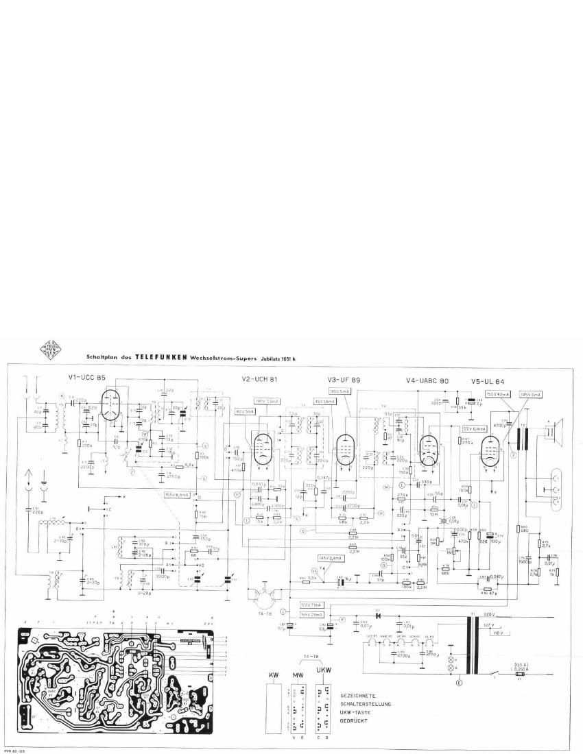 Telefunken Jubilate 1651 K Schematic