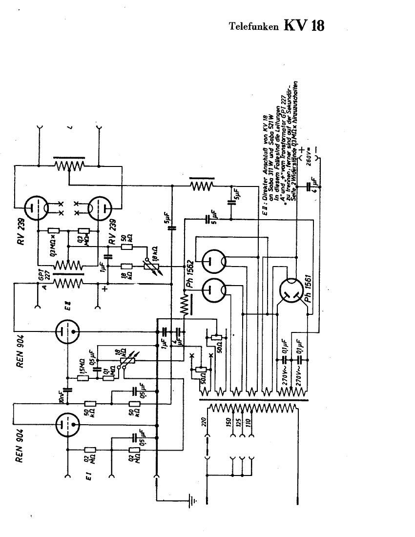 Telefunken KV 18 Schematic