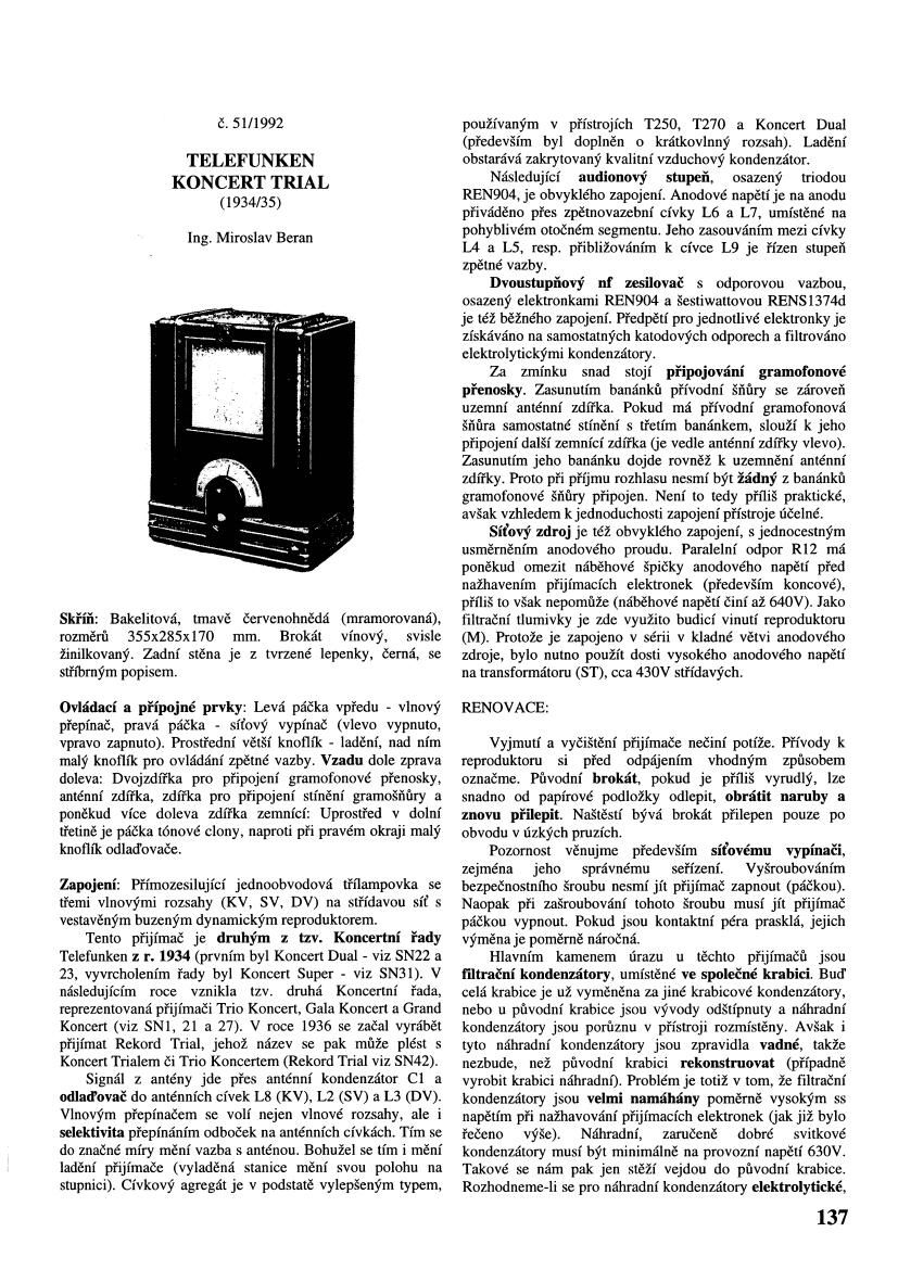 Telefunken Koncert Trial Schematic