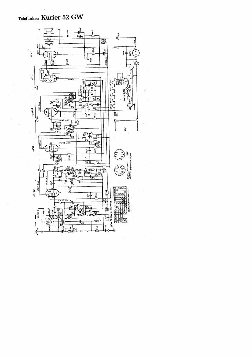 Telefunken Kurier 52 GW Schematic
