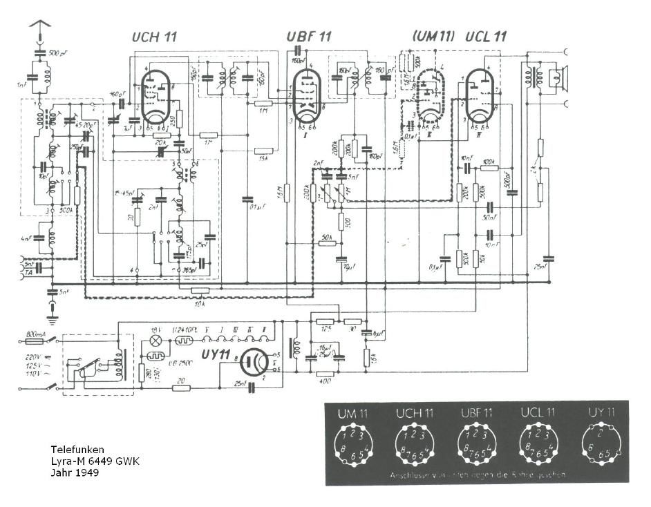 Telefunken Lyra M6449 GWK Schematic