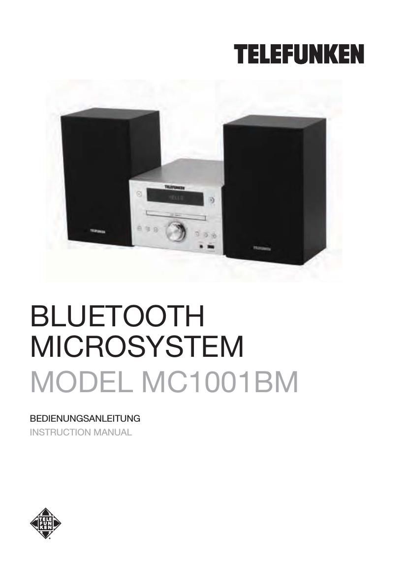 Telefunken MC 1001 BM Owners Manual