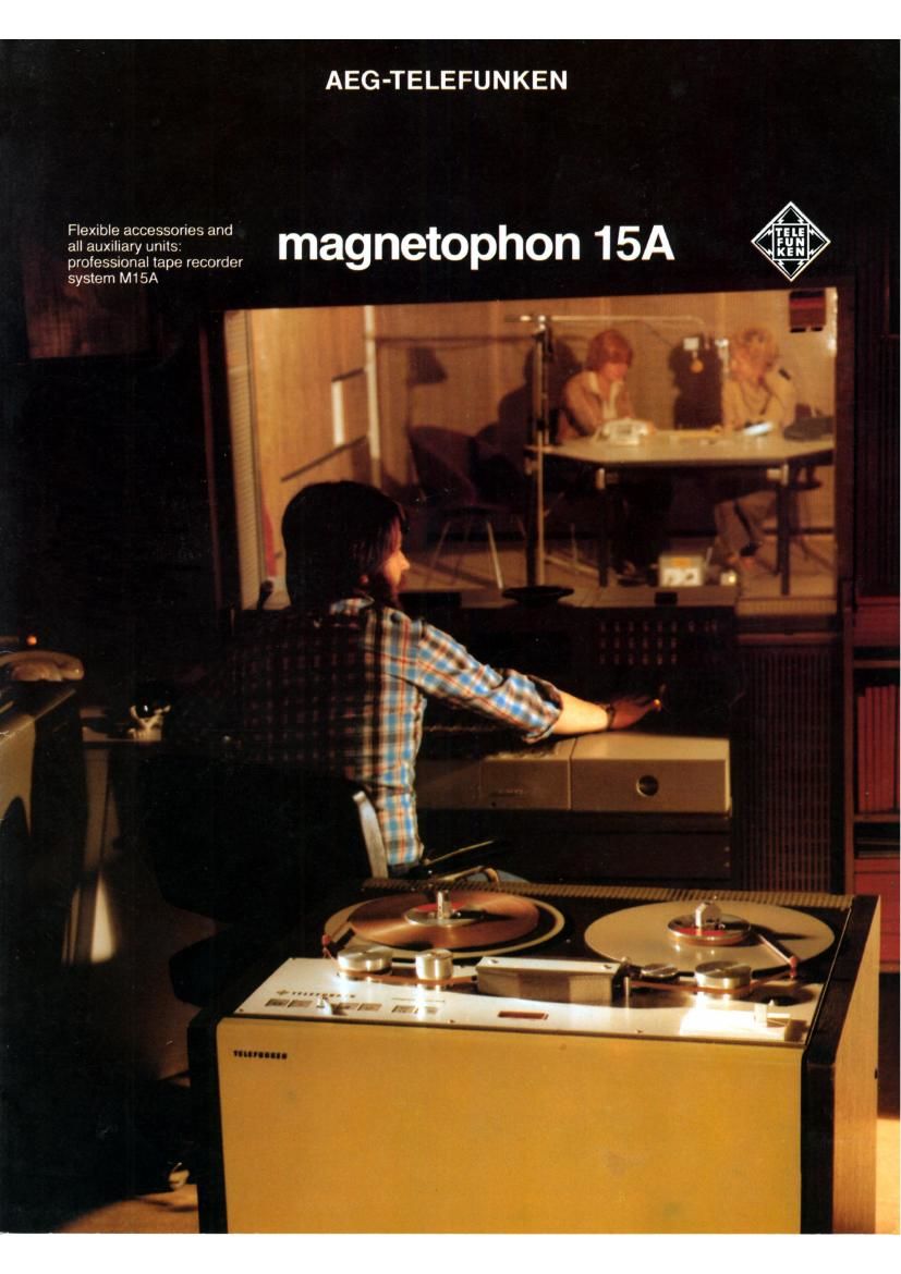 Telefunken Magnetophon 15 A Brochure