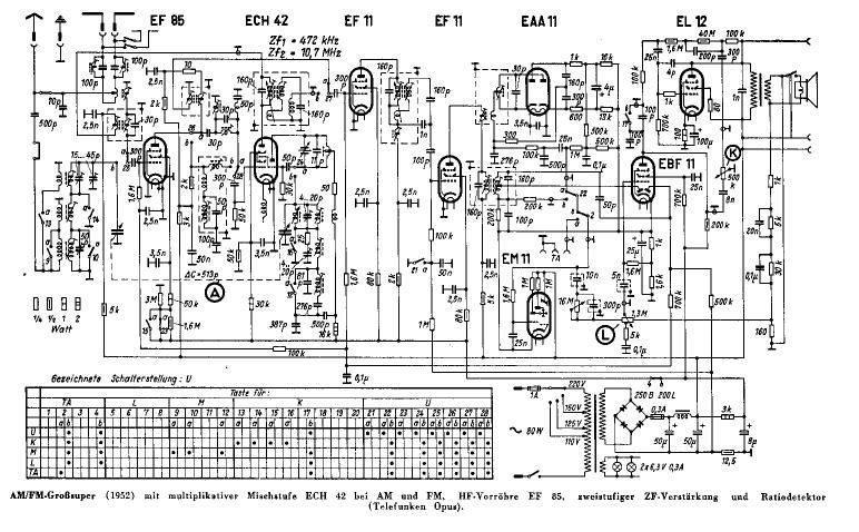 Telefunken Opus 52 Schematic