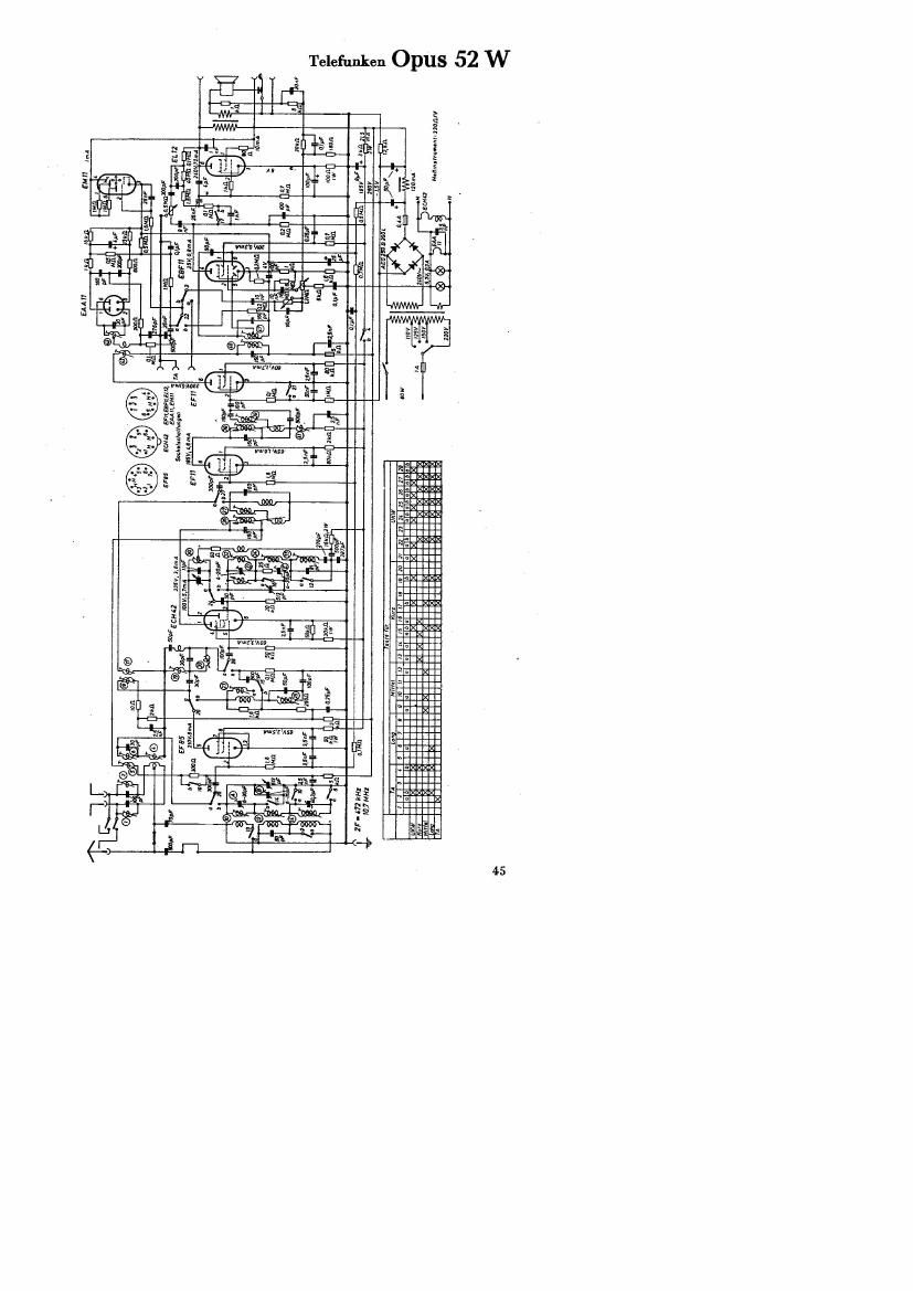 Telefunken Opus 52W Schematic