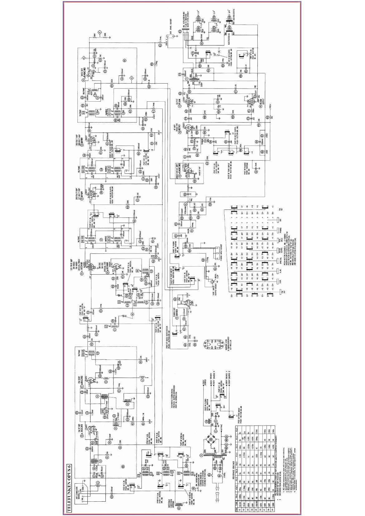 Telefunken Opus 6 Schematic