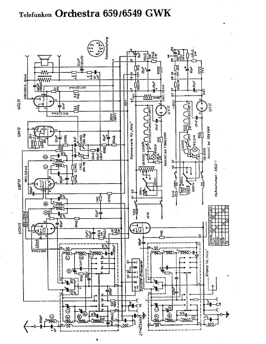 Telefunken Orchestra 6549 GWK Schematic