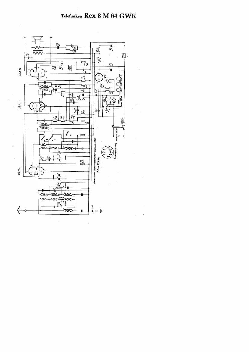 Telefunken Rex 8M64 GWK Schematic